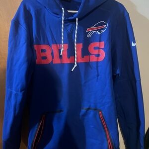 Nike Royal Blue Bills Hoodie with Red Logo